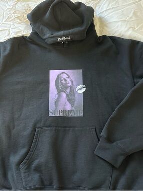 Supreme Kate Moss Black Graphic Hoodie - Women's Sweatshirt